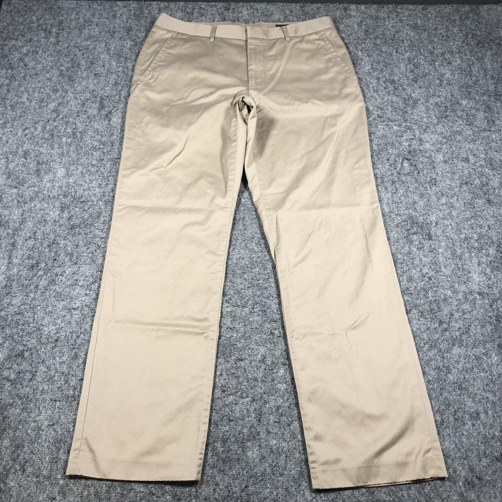 Bonobos Pants Mens 32x30 Beige Chino Straight Leg Cotton Casual Workwear Dress